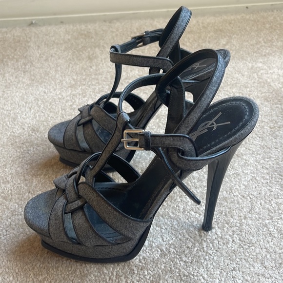 YSL Yves Saint Laurent Tribute Sandals 38 - Picture 5 of 6